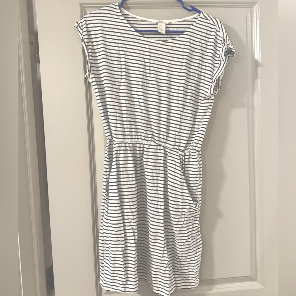 Striped Black and White Dress